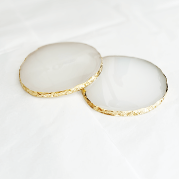 White Agate-Look Resin Coasters – Unique and Stylish Home Decor Accents