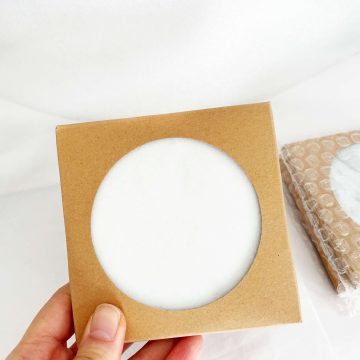 Authentic Round White Marble Coasters